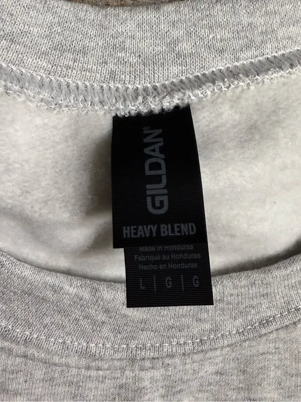 Gildan Light Gray Sweatshirt with Flaming Pool Ball Cherry Graphic - Image 2