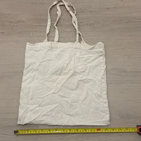 Sigma Kappa Canvas Tote Bag in Natural with Black Print - Image 3