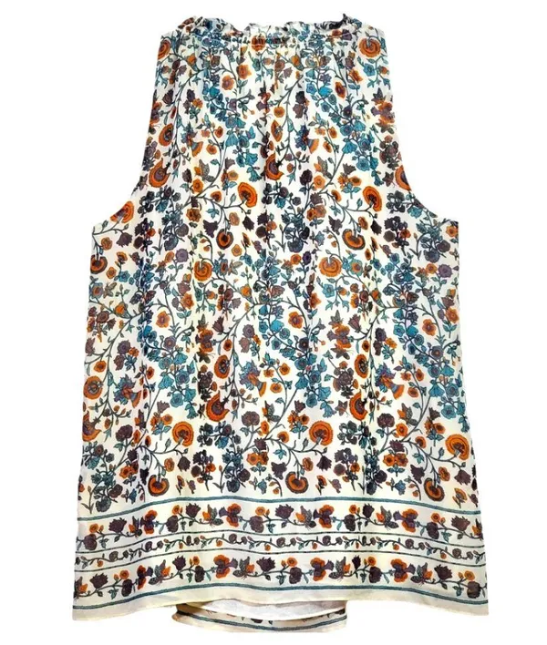 Max Studio - Medium - Floral Sleeveless Top - Multicolor With Tie Front - Image 2