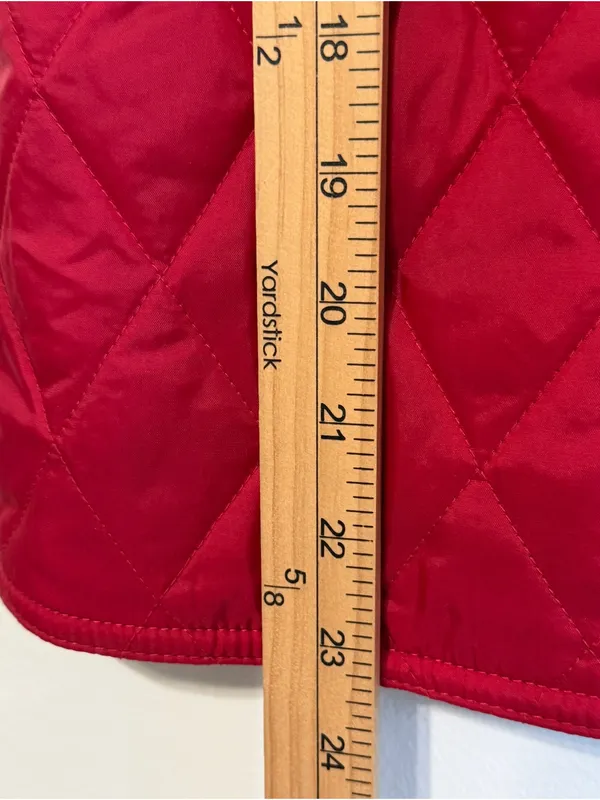 Barbour Women’s Quilted Vest Size 10 Red Fall winter - Image 9