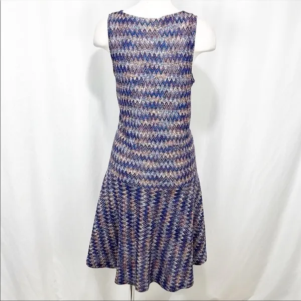 Anthro Maeve westwater‎ chevron knit v neck dress xs - Image 7