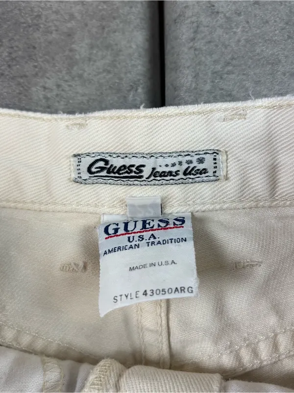 Vintage 90s white guess mini skirt - Image 5