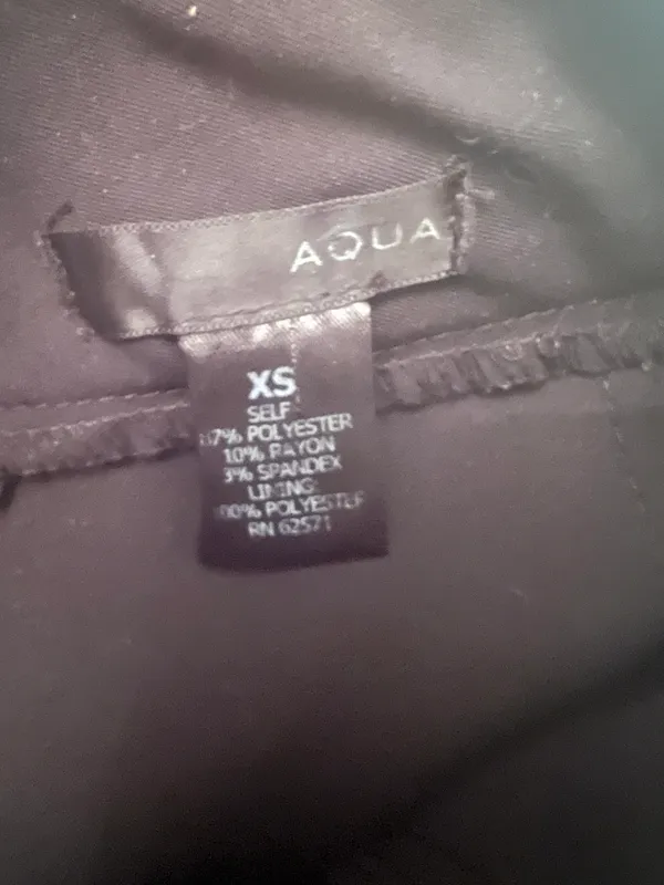 AQUA Envelope Skort In Black - Image 4