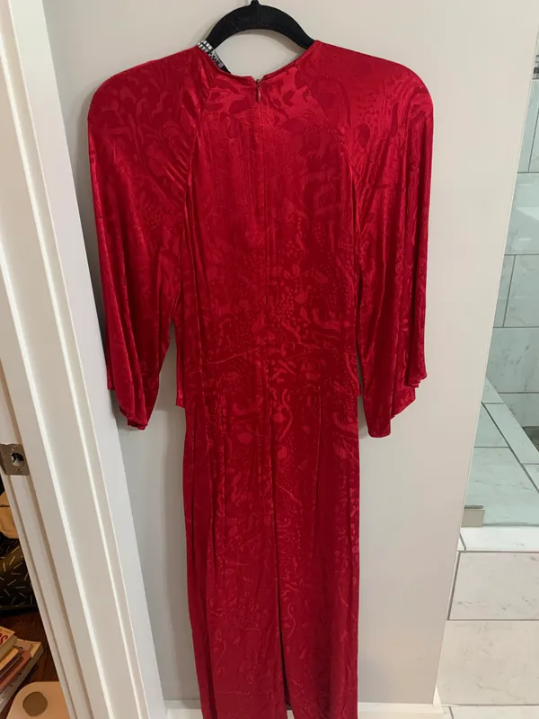 Midi Red Dress - Image 3