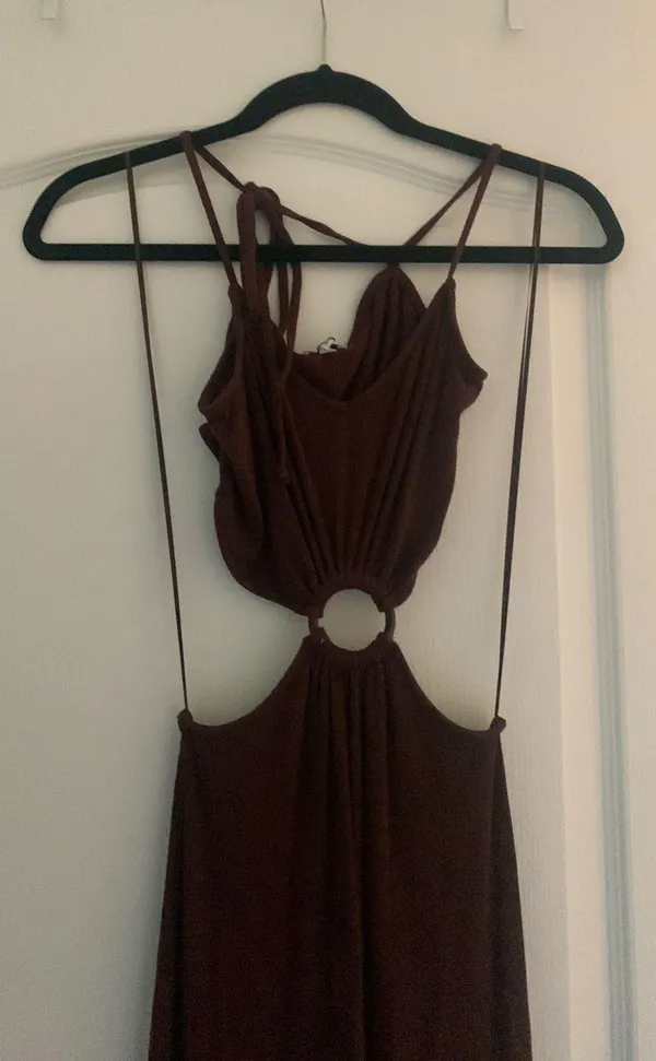 Brown Cutout Dress Size M - Image 3