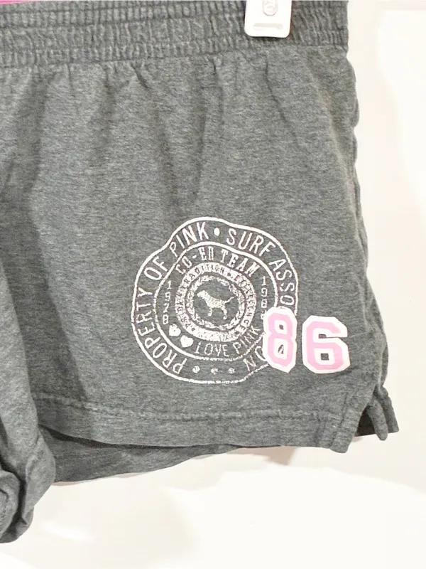 Victorias Secret Pink Vintage Grey Team Pink Sleep Shorts Size XS - Image 2