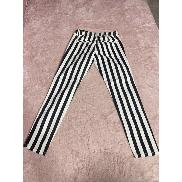 Women's/Juniors V.I.P. Black & White Stripe Size‎ 1/2 New I0200 - Image 6