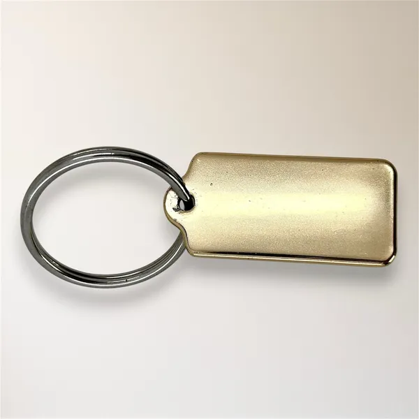 Coach New York Gold Tone Hang Tag Keychain Bag Charm‎ Fob Large Split Ring - Image 4