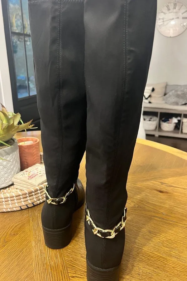 JustFab Argo Quilted Riding Boot Size 7 - Image 4