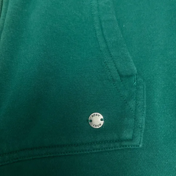 Roxy Forest Green Hoodie with Logo - Image 7