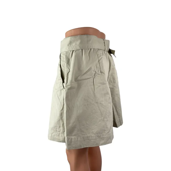 Abercrombie & Fitch Women's Beige High Rise Belted Pleated Mini Shorts Size M - Image 3