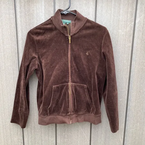 Vintage‎ Lauren Ralph Lauren Velour Jacket - Image 5