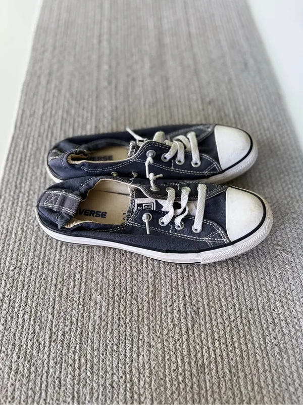 Converse Navy Blue Canvas Slip On Sneakers Size 8 - Image 7
