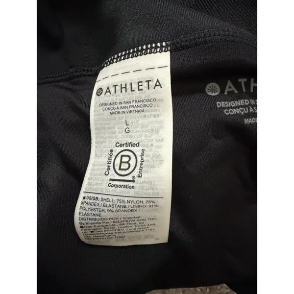 Athleta Essential Swim Boyshort‎ Black Women's Size Large - Image 9