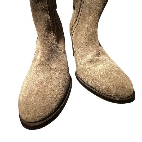 Seychelles Lori Penny Double Zip Heeled Bootie Women's 10 Taupe Leather - Image 5