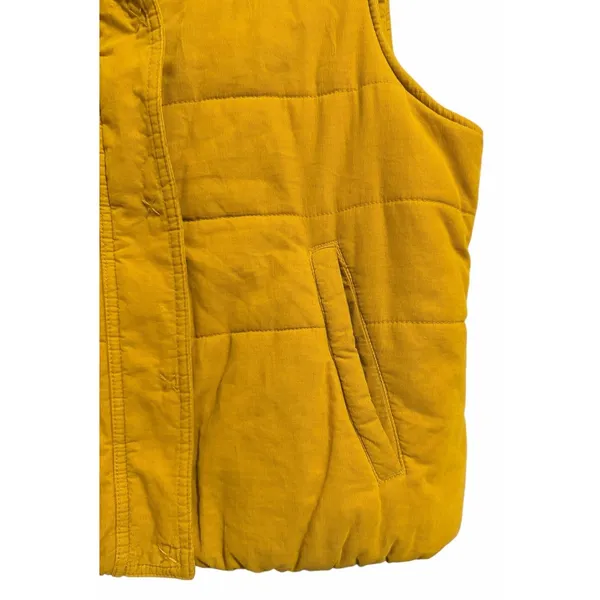 Pilcro and the‎ Letterpress Corduroy Puffer Vest Mustard Yellow Women's Large - Image 7