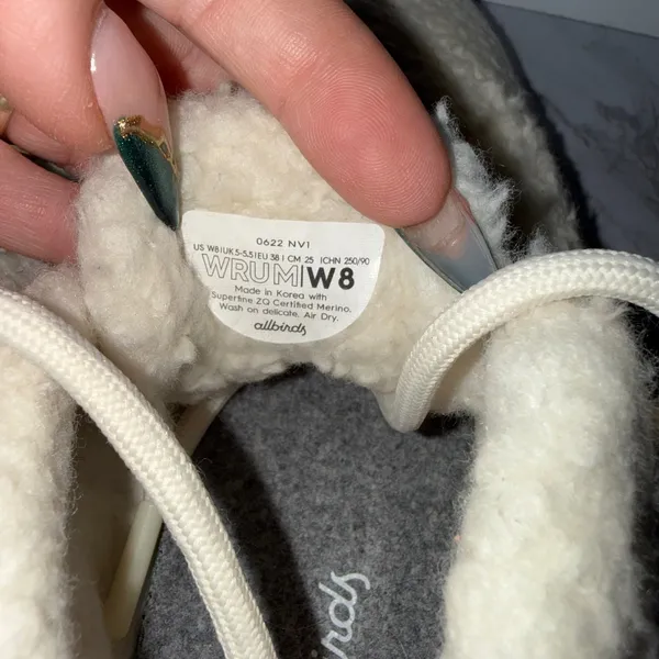 Allbirds Wool Runner-Up Mizzle Women‎ 8 Cream Fluffy Merino Mid Top Sneakers - Image 4