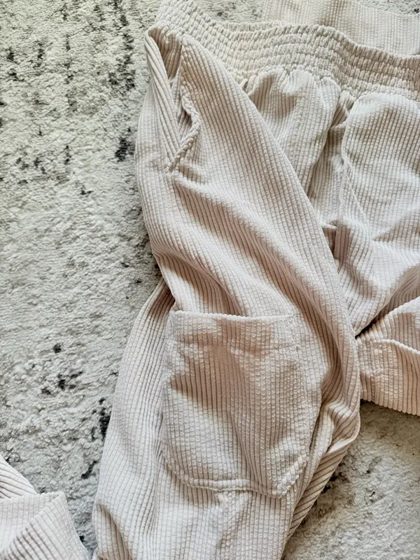 corduroy cream cargo pants urban outfitters - Image 3