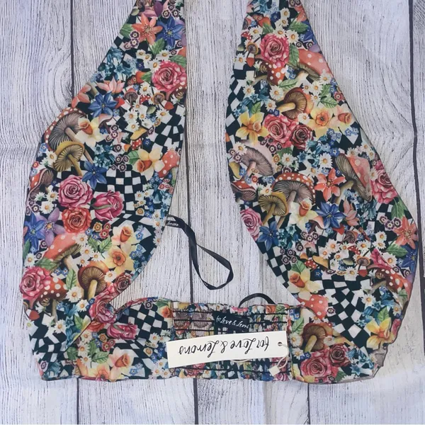 NWT For Love & Lemons Deidre Halter Scarf Top - Image 3