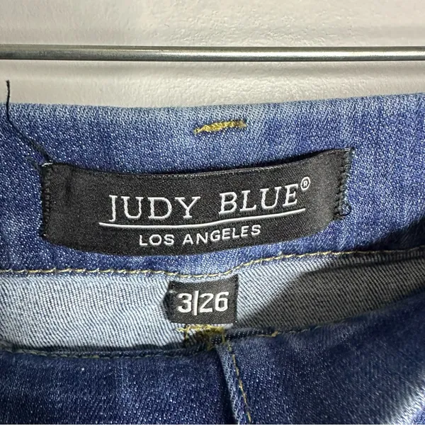 Judy Blue Size 3/26 High‎ Waisted Distressed Skinny Fit Pull On Jeans Stretch - Image 4