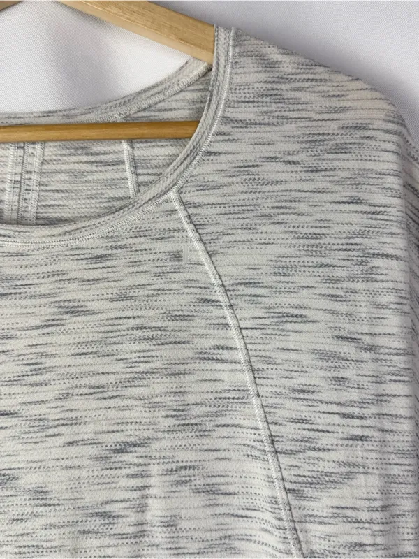 Lululemon Set To Sweat Tiger Space Dye Hail White Long Sleeve Athletic Top 6 - Image 5