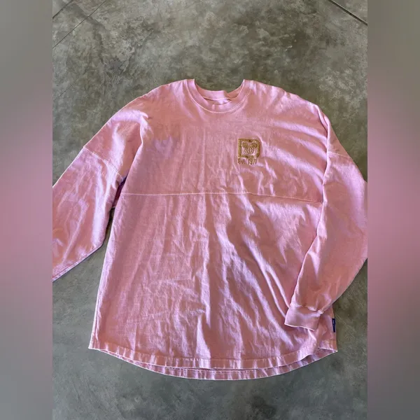 Walt Disney World Pink Gold Spirit Jersey XL Spellout long sleeve tshirt - Image 2