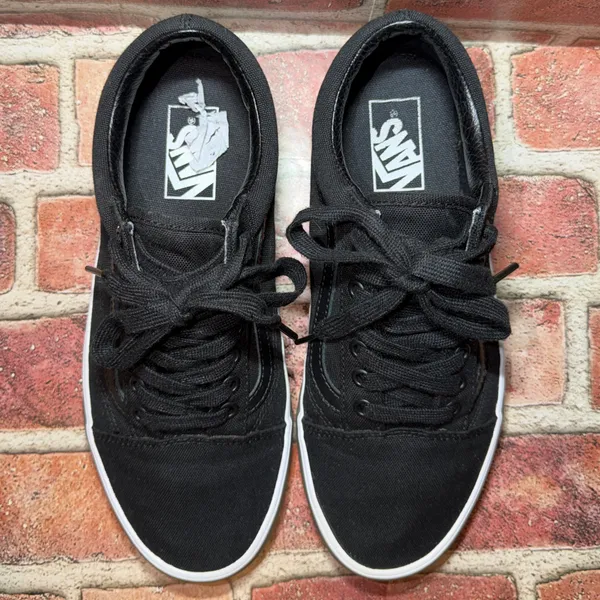 Pre-Owned Vans Old Skool Off The Wall Black Unisex Shoes Sneakers Size 9 - Image 2