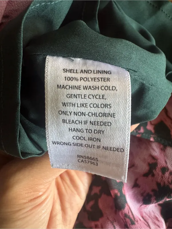 Chelsea28 Floral Chiffon Ruffle Mini Dress Pink Green Size 2 Wedding Guest - Image 8
