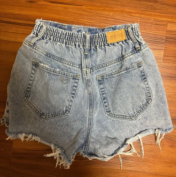 High Waisted Jean Shorts - Image 2