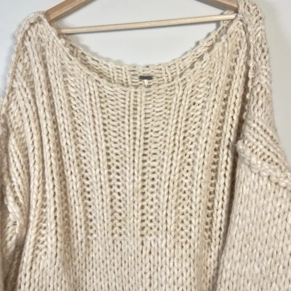 Free People Be There Knit Oversized Comfy‎ Sweater Size Small Cozy Indie sleeze - Image 5