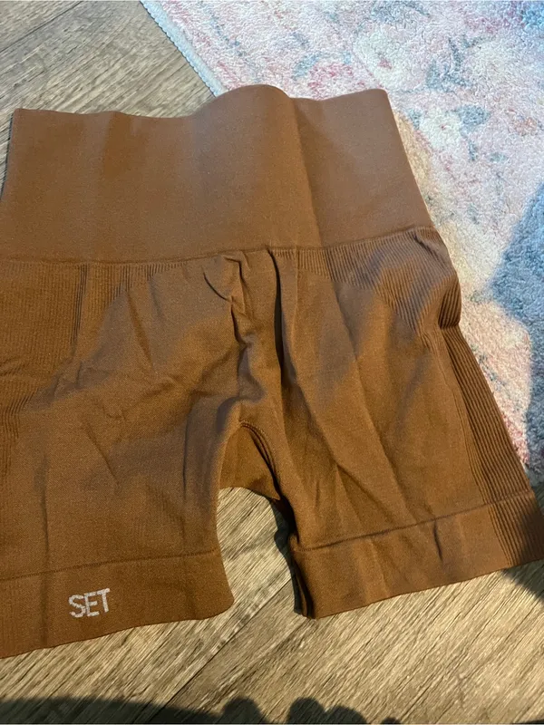 Set active High-Waist Women’s Brown Shorts - Image 6