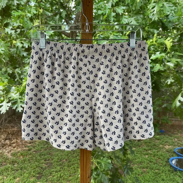 Eddie Bauer Women's Soft Knit Pajama Set Grey & Blue Printed Size S - Image 5