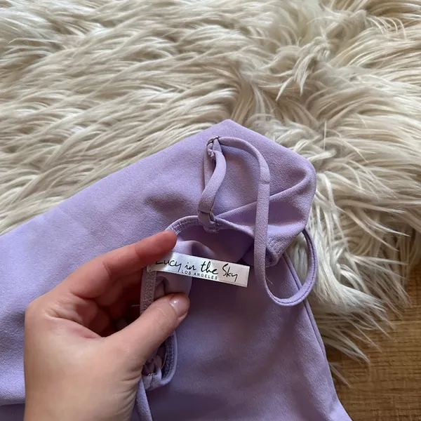 LUCY IN THE SKY Reilly Cutout Ruffle Dress In Lavender - Image 5