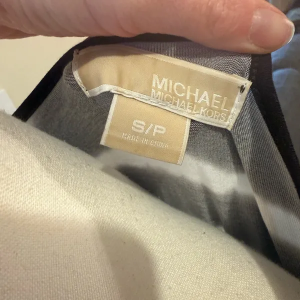 MICHAEL Michael Kors Brown and White Striped V-Neck Maxi Dress - Image 3