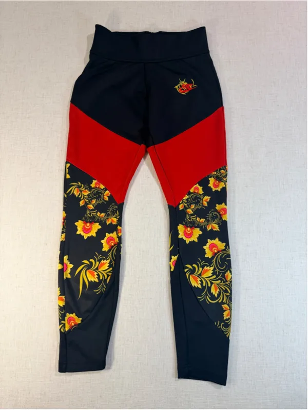 Nike Russian Floral Khokhloma Windrunner Half Zip Pullover & Leggings Set M S - Image 11