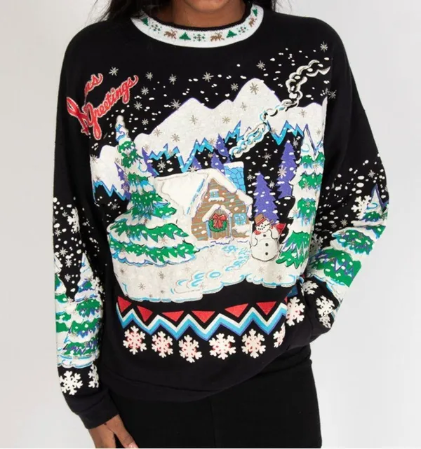 Vintage 90s 1991 Christmas holy grail Crewneck sweater - Image 3