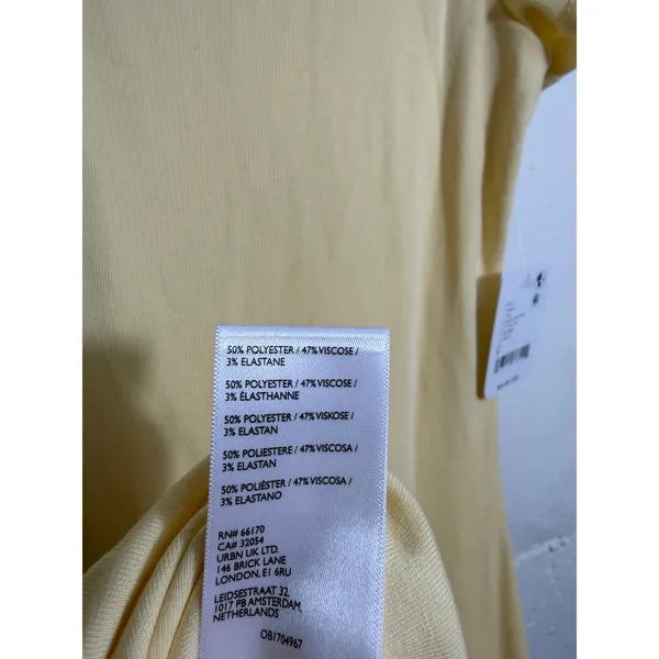 NEW Free People Free EST Butter Yellow Midi Dress Short Sleeve Size Small - Image 6