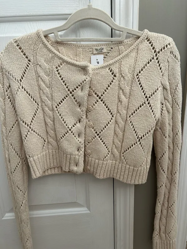 John Galt Brandy Melville cropped knit cardigan - Image 2