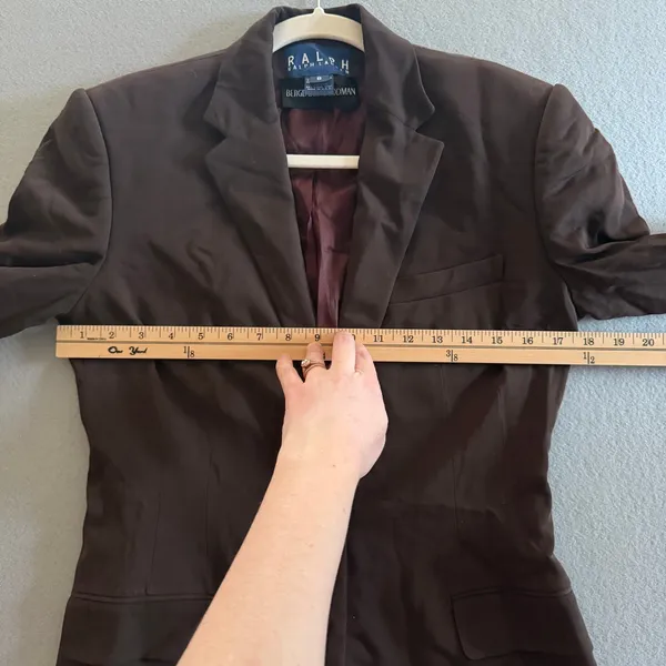 Ralph Lauren Bergdorf Goodman Wool Blend Blazer Brown Vintage Women Size 6 - Image 7