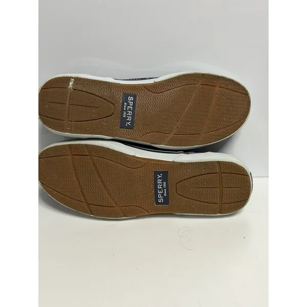 SPERRY Top-Sider 'Stripper' Blue Striped Canvas Slip On Sneakers Men's 8M C-4 - Image 6
