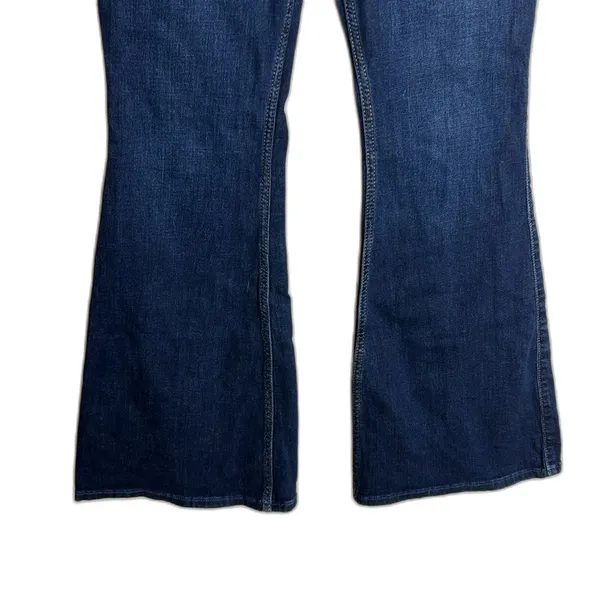 Hollister California high rise‎ flare dark denim jeans size 30 festival cute - Image 3