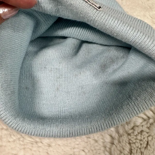 Herschel Light Blue Knit Beanie Y2K Minimalist - Image 3