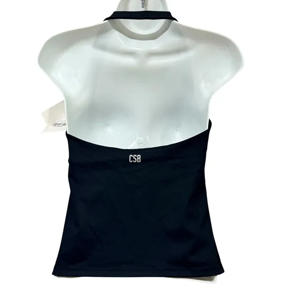 CSB Halle Tank Black Serenity‎ Halter Square Neck Open Back Top XL New - Image 4