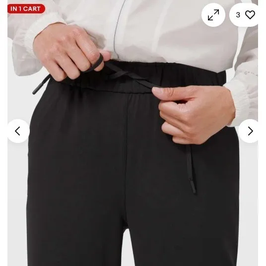 Lululemon Keep Moving Pant 7/8 High-Rise Black Luxtreme Size 8 - Image 15