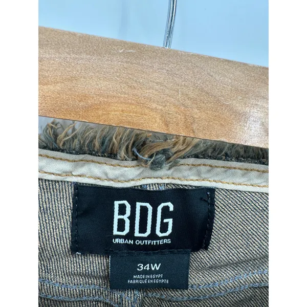 BDG Urban Outfitters‎ Straight Leg Jeans 34W Raw Waist Y2K Vintage Wash - Image 4