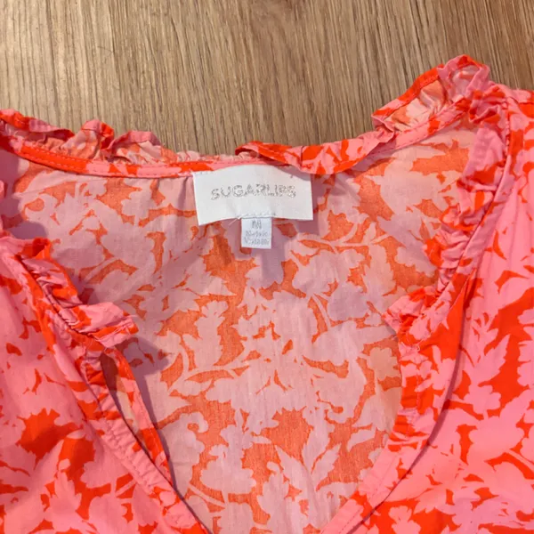 Sugarlips Pink and Orange Floral Mini Dress - Image 3