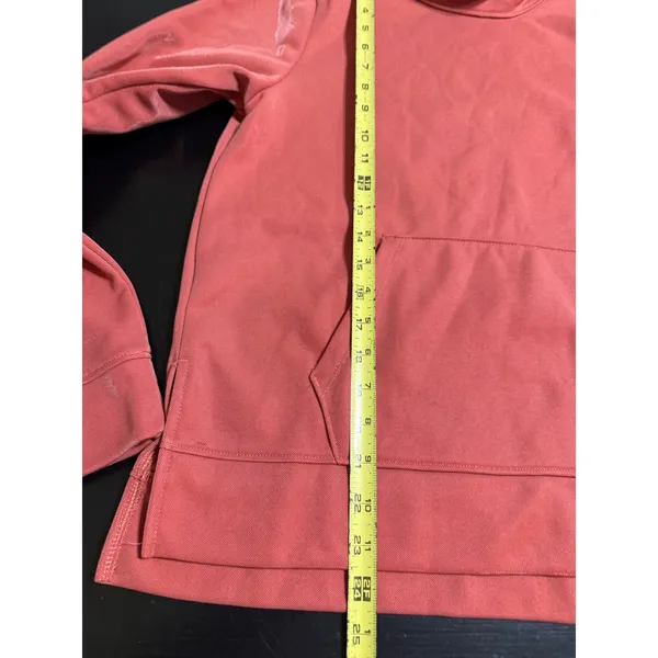Under Armour ColdGear‎ Womens Small Coral Orange Mock Neck Fleece Sweatshirt - Image 5