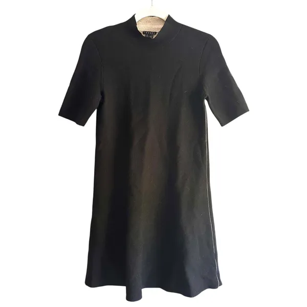 THEORY Lakelyn Evian Wool‎ Mockneck Mini Dress Medium - Image 2