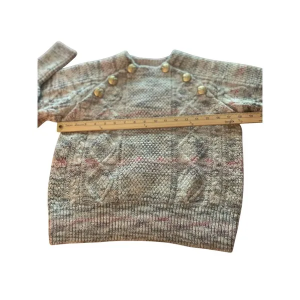 Veronica Beard Adelaide Crew Neck Full Sleeve Sweater S Merino wool/ Alpaca Gray - Image 5
