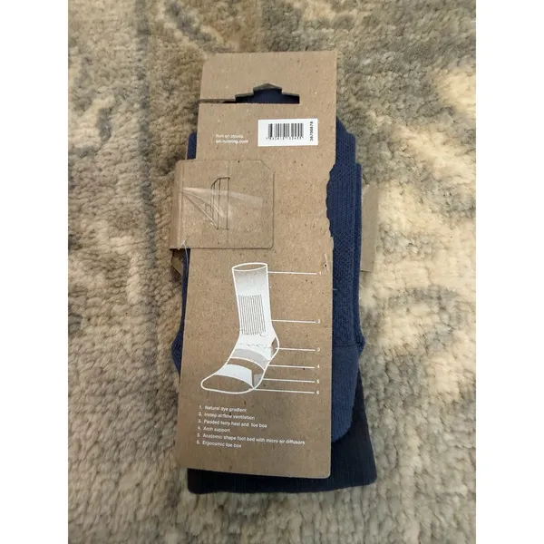 On Cloud All Day Socks Women's Denim/black Sz 5-6 NWT - Image 6